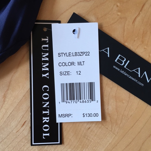 La Blanca Painted Leaves Multi-Strap Cross-Back One Piece  - Picture 12 of 14